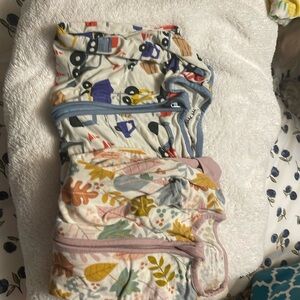 EUC little sleepies 18-24 and 2t (flowers). Stretchy, grows with your kiddo.